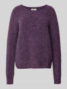 Gebreide pullover met ribboorden