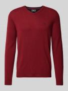 Gebreide pullover met V-hals