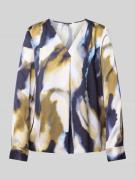 Blouseshirt van viscose met V-hals