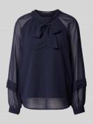 Relaxed fit strikblouse met ballonmouwen