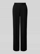 Regular fit stoffen broek met vaste persplooien