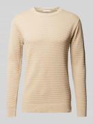 Gebreide pullover met structuurmotief, model 'VAGN'