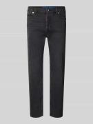 Slim fit jeans met knoopsluiting, model 'Brody'