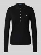 Poloshirt in design met lange mouwen, model 'JULIE'