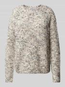 Gebreide pullover van pure viscose met ronde hals