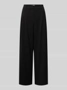 Baggy fit stoffen broek met plooien, model 'Henrika'