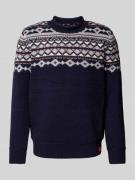 Gebreide pullover met labelpatch