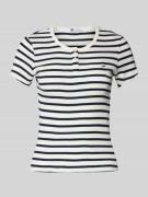 Slim fit T-shirt met labelstitching