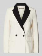 Regular fit blazer met viscose en reverskraag