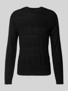 Wollen pullover met structuurmotief, model 'TRAY'