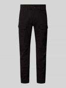 Tapered fit cargobroek met riemlussen, model 'Rovic'