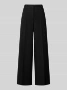 Wide leg stoffen broek met persplooien, model 'Catsby'