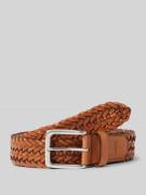 Leren riem in gevlochten look, model 'ALBANY'