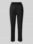 Tapered fit stoffen broek met persplooien, model 'Maron'