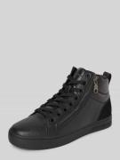 Leren sneakers met ritssluiting opzij