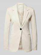 Blazer met paspelzakken in effen design