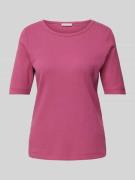 Regular fit T-shirt met 1/2-mouwen en ronde hals