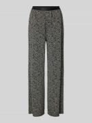 Wide leg stoffen broek met all-over motief