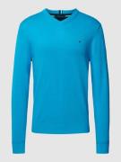 Gebreide pullover met V-hals, model 'PIMA'