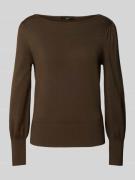 Gebreide pullover met boothals