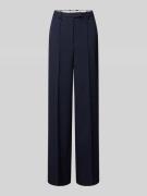 Straight leg stoffen broek met vaste persplooien