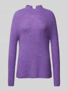 Gebreide pullover met opstaande kraag, model 'Lea'