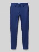 Slim fit chino met siernaden en viscose, model 'JAXON'