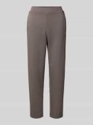 Slim fit stoffen broek met elastische band, model 'MAGDAALENA'