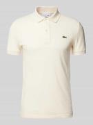 Slim fit poloshirt met labelpatch, model 'PIQUE'