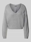 Gebreide pullover met V-hals