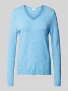 Gebreide pullover met V-hals, model 'RIL'