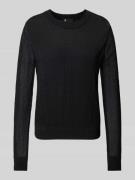 Loose fit gebreide pullover van viscosemix, model 'Pointelle'