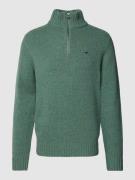 Gebreide pullover met korte ritssluiting