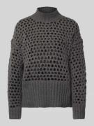 Regular fit gebreide pullover met broderie anglaise, model 'BILLIE'