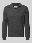 Gebreide pullover met ribboorden, model 'Karl'