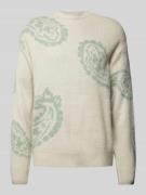 Gebreide pullover met ribboorden, model 'RONNIE'