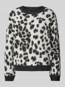 Regular fit gebreide pullover met dierenprint, model 'NANA'