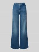 Wide leg jeans met steekzakken, model 'Evi'