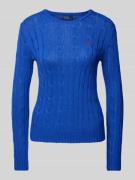 Gebreide pullover met logostitching, model 'KIMBERLY'