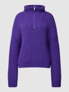 Gebreide pullover met extra brede schouders