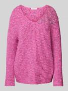 Gebreide pullover met V-hals