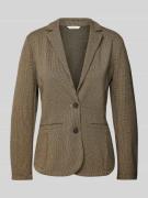 Getailleerde blazer van jacquard met 2-knoopssluiting