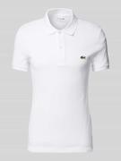 Slim fit poloshirt met labelpatch, model 'PIQUE'