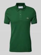 Slim fit poloshirt met labelpatch, model 'PIQUE'