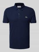 Slim fit poloshirt met labelpatch, model 'PIQUE'