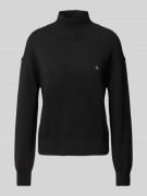 Gebreide pullover met ribboorden