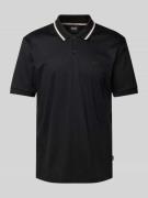 Poloshirt met labelprint, model 'Penrose'