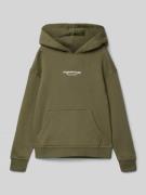 Hoodie met labelprint, model 'ERBRO'