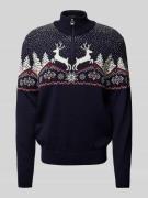 Gebreide pullover met ribboorden, model 'Dale'