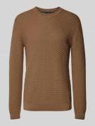 Gebreide pullover met ronde hals, model 'Wanjo'